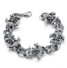 Load image into Gallery viewer, Knight Amares Skull-Anchor Bracelet