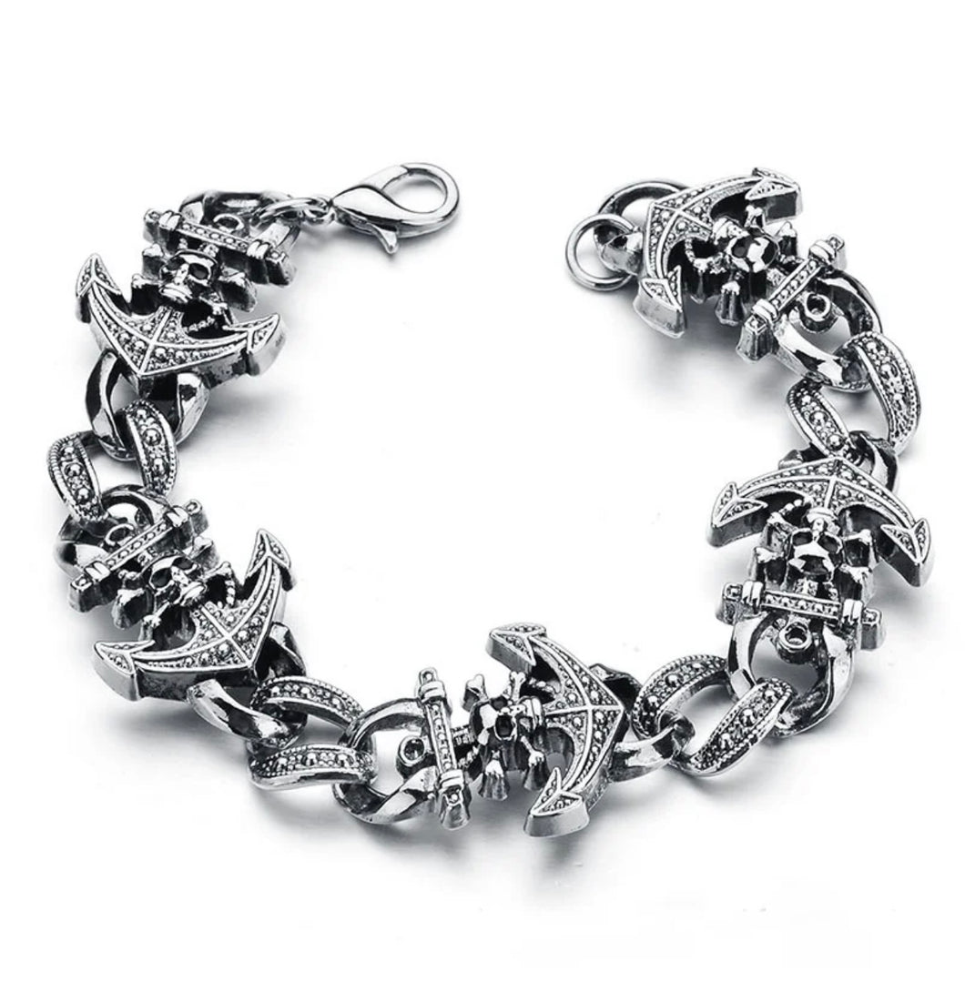 Knight Amares Skull-Anchor Bracelet