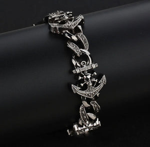 Knight Amares Skull-Anchor Bracelet